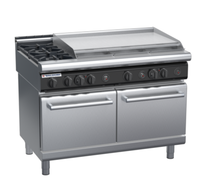 waldorf cue rn8829gl-c0 1200mm gas oven range with low splashback