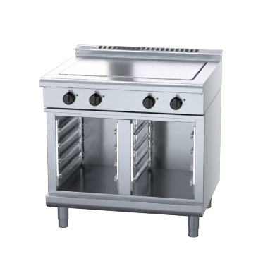 waldorf 800 series rnl8140e-cb - 900mm electric solid top low back version - cabinet base