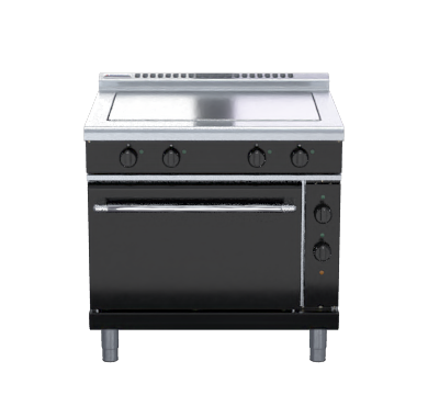 waldorf bold rnlb8114ec - 900mm electric solid top convection oven range low back version