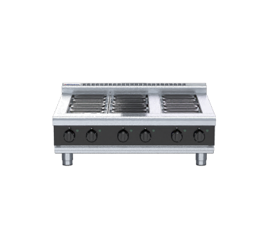 waldorf bold rnlb8600e-b - 900mm electric cooktop low back version - bench model