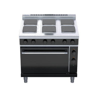 waldorf bold rnlb8610sec - 900mm electric sealed hobs range convection oven low back version