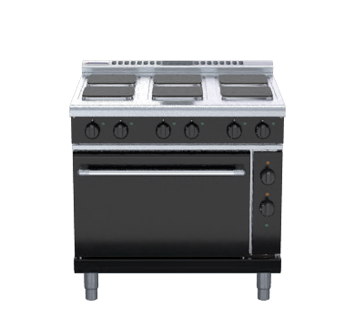 waldorf bold rnlb8610sec - 900mm electric sealed hobs range convection oven low back version