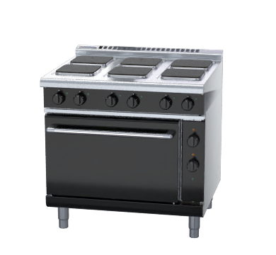 waldorf bold rnlb8610sec - 900mm electric sealed hobs range convection oven low back version