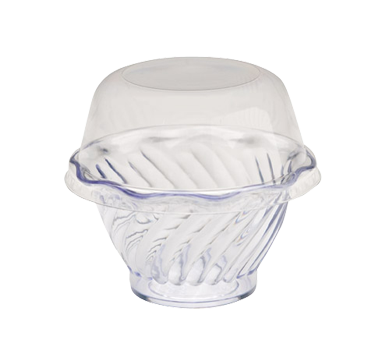 aladdin temp-rite sc100 - 5oz / 150ml swirl bowl - clear