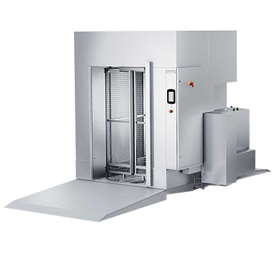 wexiodisk wd-18cw-f1 - single roller door trolley dishwasher - floor mounted