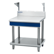 blue seal evolution series b90s-ls - 900mm bench top with salamander support  leg stand