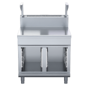 waldorf 800 series bt8900s-cb - 900mm bench top with salamander support  cabinet base