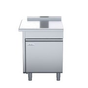 waldorf 800 series btl8700-cd-lh - 700mm bench top low back version - cabinet base with fixed front panel