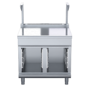 waldorf 800 series btl8900s-cb - 900mm bench top with salamander support low back version  cabinet base