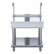 waldorf 800 series btl8900s-ls - 900mm bench top with salamander support low back version  leg stand