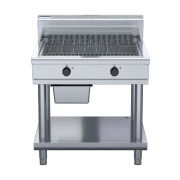 waldorf 800 series ch8900ed-ls - 900mm electric chargrill low back version - leg stand