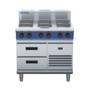 blue seal evolution series e516s-rb - 900mm electric cooktop sealed hobs - refrigerated base