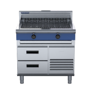blue seal evolution series e596d-rb - 900mm electric chargrill - refrigerated base