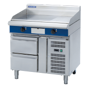 blue seal evolution series ep516-rb - 900mm electric griddle  refrigerated base