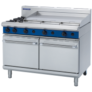 blue seal evolution series g528a - 1200mm gas range double static oven