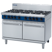 blue seal evolution series g528d - 1200mm gas range double static oven