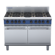 blue seal evolution series g528d - 1200mm gas range double static oven