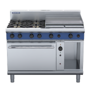 blue seal evolution series g58b - 1200mm gas range convection oven
