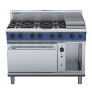 blue seal evolution series g58c - 1200mm gas range convection oven