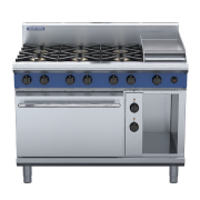 blue seal evolution series ge508c - 1200mm gas range electric static oven