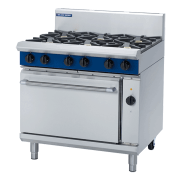blue seal evolution series ge56d - 900mm gas range electric convection oven