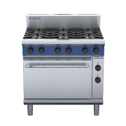 blue seal evolution series ge56d - 900mm gas range electric convection oven