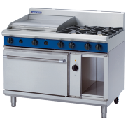 blue seal evolution series ge58b - 1200mm gas range electric convection oven