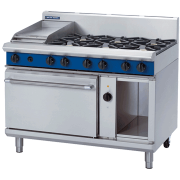 blue seal evolution series ge58c - 1200mm gas range electric convection oven