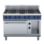 blue seal evolution series ge58d - 1200mm gas range electric convection oven