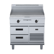 waldorf 800 series gp8900e-rb - 900mm electric griddle - refrigerated base