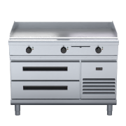 waldorf 800 series gpl8120e-rb - 1200mm electric griddle low back version - refrigerated base