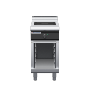 waldorf cue in8100lr3-cb-c0 450mm electric induction cooktop on cabinet base with low splashback