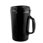 aladdin temp-rite k370 - 34oz / 1l water / beverage jug and lid - black