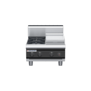 waldorf cue rn8403gh-b-c0 600mm gas cooktop bench model with high splashback