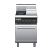 waldorf cue rn8413gh-c0 600mm gas oven range with high splashback