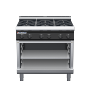 waldorf cue rn8600gl-ob-c0 900mm gas cooktop on open base with low splashback