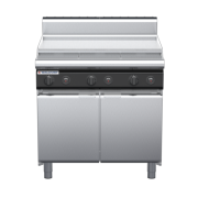waldorf cue rn8609gh-cd-c0 900mm gas cooktop oncabinet base with door and high splashback