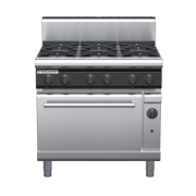 waldorf cue rn8610gh-c0 900mm gas oven range with high splashback