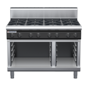 waldorf cue rn8800gh-cb-c0 1200mm gas cooktop on cabinet base with high splashback
