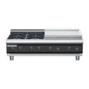 waldorf cue rn8806gl-b-c0 1200mm gas cooktop bench model with low splashback