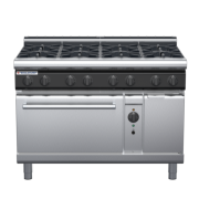 waldorf cue rn8810gcl-c0 1200mm gas oven range with low splashback