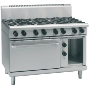 waldorf 800 series rnl8819ge - 1200mm gas range electric static oven low back version