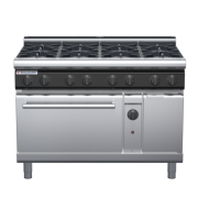 waldorf cue rn8810gl-c0 1200mm gas oven range with low splashback
