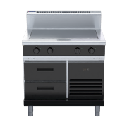 waldorf bold rnb8104e-rb - 900mm electric solid top - refrigerated base