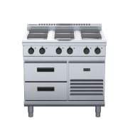 waldorf 800 series rnl8600se-rb - 900mm electric cooktop sealed hobs  low back version - refrigerated base