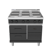 waldorf bold rnlb8600se-rb - 900mm electric cooktop sealed hobs  low back version - refrigerated base