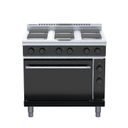 waldorf bold rnlb8610sec - 900mm electric sealed hobs range convection oven low back version