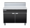 waldorf bold bt8120h-cd-b0 1200mm bench top on cabinet base with door and high splashback