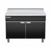 waldorf bold bt8120l-cd-b0 1200mm bench top on cabinet base with door and low splashback