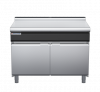 waldorf cue bt8120l-cd-c0 1200mm bench top on cabinet base with door and low splashback